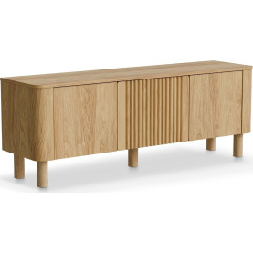 Szafka rtv na nóżkach z frezowanym frontem Arango 150x40cm dąb hikora Halmar
