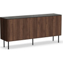 Komoda na nóżkach Solano 160cm orzech warmia / czarny marmur  Halmar