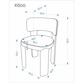 Krzesło tapicerowane K600 beżowe Halmar 2