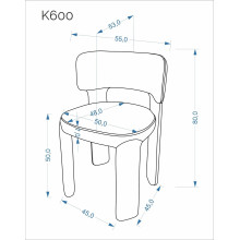 Krzesło tapicerowane K600 beżowe Halmar
