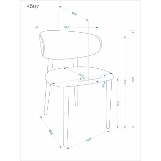 Krzesło tapicerowane K607 beżowy / kaszmir Halmar