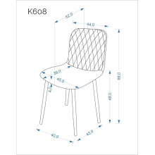 Krzesło welurowe K608 czarne Halmar