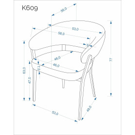 Krzesło tapicerowane K609 szare Halmar 2