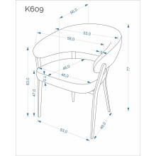Krzesło tapicerowane K609 szare Halmar