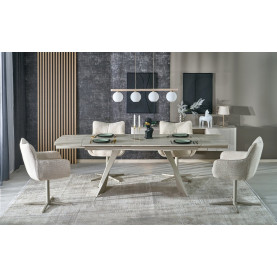Stół rozkładany nowoczesny Armani 165-241x90cm trawertyn / kaszmir Halmar