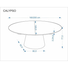 Stół owalny rozkładany na stożkowej podstawie Calypso 160-200x100cm odcienie dębu Halmar