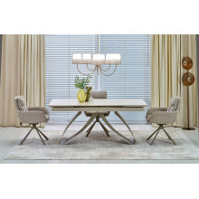 Stół rozkładany Hilario 180-260x90cm jasny trawertyn / kaszmir Halmar