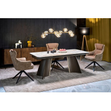 Stół ceramiczny rozkładany Vesna 180-260x90cm beżowy marmur Halmar