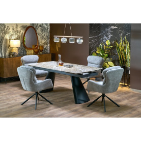 Stół rozkładany nowoczesny Vince 180-238x90cm brązowy marmur / czarny Halmar 2