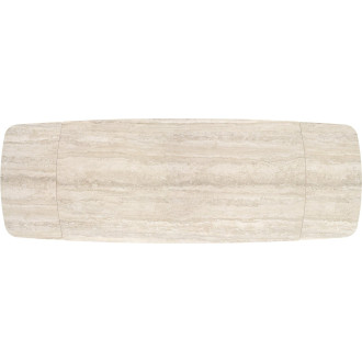 Stół rozkładany Vitrus 180-260x90cm jasny trawertyn / czarny Halmar