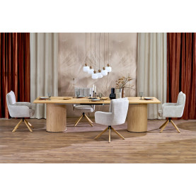 Stół fornirowany rozkładany Everest 200-300x100cm dąb naturalny matowy Halmar