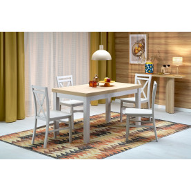 Stół prostokątny rozkładany Tiago 140-220x80cm dąb hikora / kaszmir Halmar 2
