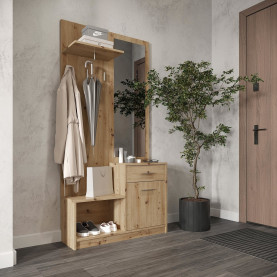 Zestaw mebli do przedpokoju Pergo dąb artisan  Halmar