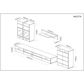 Zestaw mebli do salonu Valetta kaszmir  Halmar 2