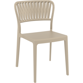 Krzesło z tworzywa Portofino taupe Siesta