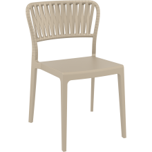 Krzesło z tworzywa Portofino taupe Siesta