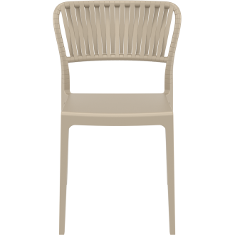 Krzesło z tworzywa Portofino taupe Siesta