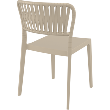 Krzesło z tworzywa Portofino taupe Siesta