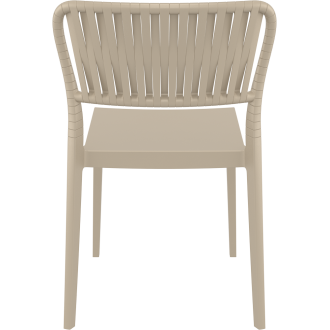 Krzesło z tworzywa Portofino taupe Siesta