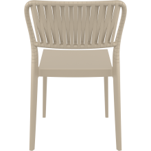 Krzesło z tworzywa Portofino taupe Siesta