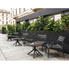 Fotel ogrodowy z tworzywa Paris Lounge czarny Siesta
