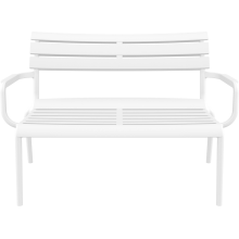 Ławka / sofa ogrodowa Paris Lounge biała Siesta
