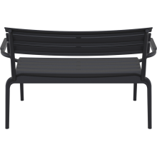 Ławka / sofa ogrodowa Paris Lounge czarna Siesta