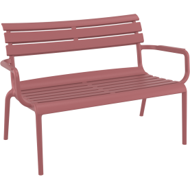 Ławka / sofa ogrodowa Paris Lounge marsala / różowa Siesta