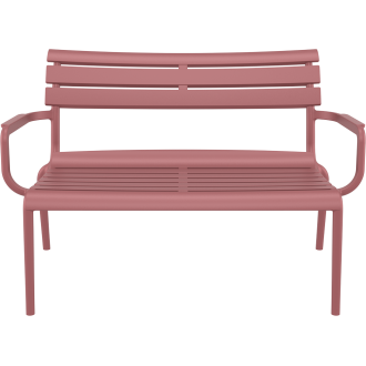 Ławka / sofa ogrodowa Paris Lounge marsala / różowa Siesta