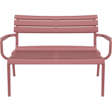 Ławka / sofa ogrodowa Paris Lounge marsala / różowa Siesta