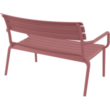 Ławka / sofa ogrodowa Paris Lounge marsala / różowa Siesta