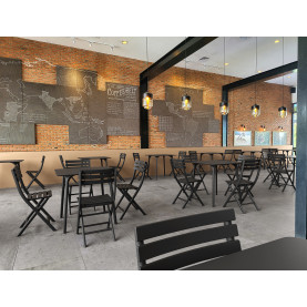 Krzesło składane z tworzywa Helen czarne Siesta 2