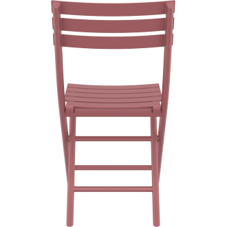 Krzesło składane z tworzywa Helen marsala / różowe Siesta