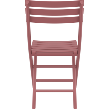 Krzesło składane z tworzywa Helen marsala / różowe Siesta