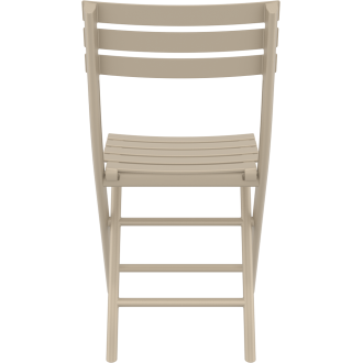 Krzesło składane z tworzywa Helen taupe Siesta