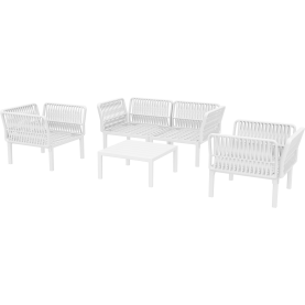Zestaw ogrodowy sofa + 2 fotele + stolik Portofino Set biały Siesta 2