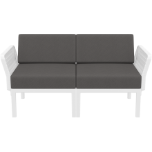 Zestaw ogrodowy sofa + 2 fotele + stolik Portofino Set biały Siesta