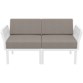 Zestaw ogrodowy sofa + 2 fotele + stolik Portofino Set biały Siesta