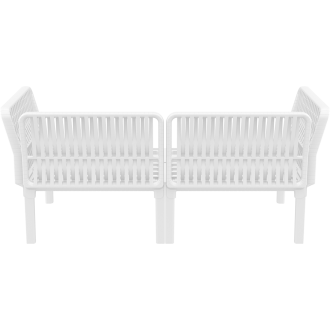Zestaw ogrodowy sofa + 2 fotele + stolik Portofino Set biały Siesta