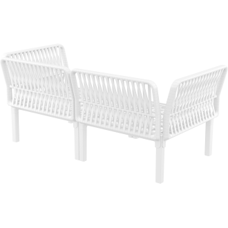 Zestaw ogrodowy sofa + 2 fotele + stolik Portofino Set biały Siesta