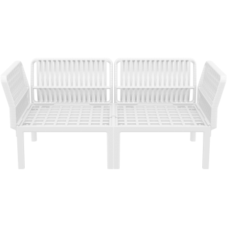 Zestaw ogrodowy sofa + 2 fotele + stolik Portofino Set biały Siesta