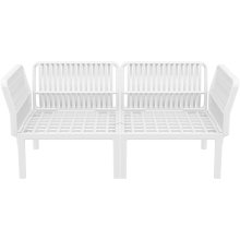Zestaw ogrodowy sofa + 2 fotele + stolik Portofino Set biały Siesta