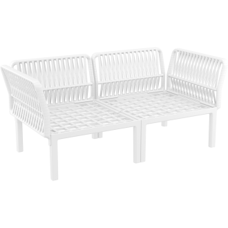 Zestaw ogrodowy sofa + 2 fotele + stolik Portofino Set biały Siesta