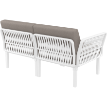 Zestaw ogrodowy sofa + 2 fotele + stolik Portofino Set biały Siesta