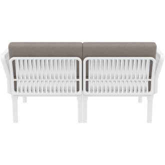 Zestaw ogrodowy sofa + 2 fotele + stolik Portofino Set biały Siesta