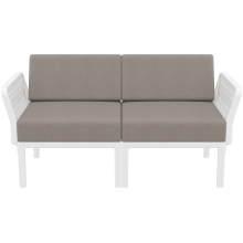 Zestaw ogrodowy sofa + 2 fotele + stolik Portofino Set biały Siesta