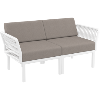Zestaw ogrodowy sofa + 2 fotele + stolik Portofino Set biały Siesta