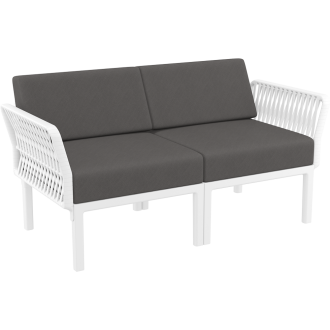 Zestaw ogrodowy sofa + 2 fotele + stolik Portofino Set biały Siesta