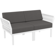 Zestaw ogrodowy sofa + 2 fotele + stolik Portofino Set biały Siesta