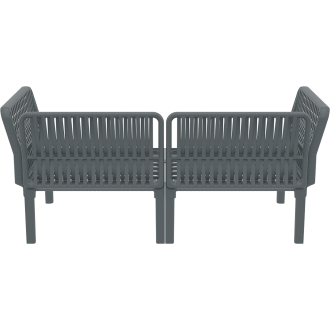 Zestaw ogrodowy sofa + 2 fotele + stolik Portofino Set ciemny szary Siesta